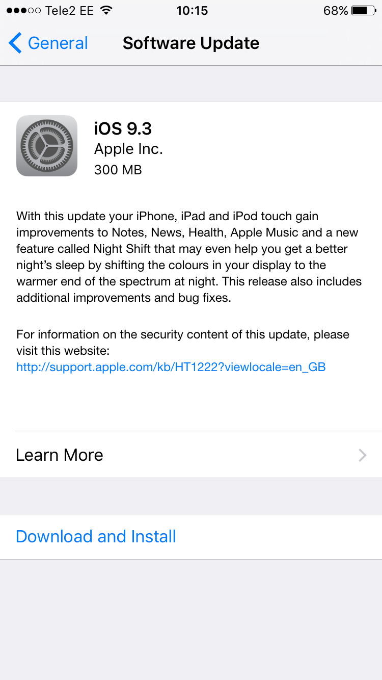 iOS 9.3